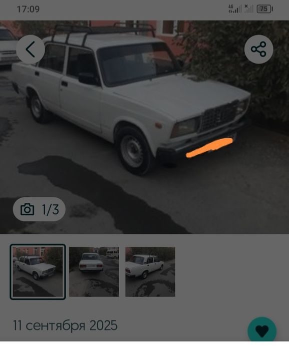 Жугули 2107 сотилади газ бензинда