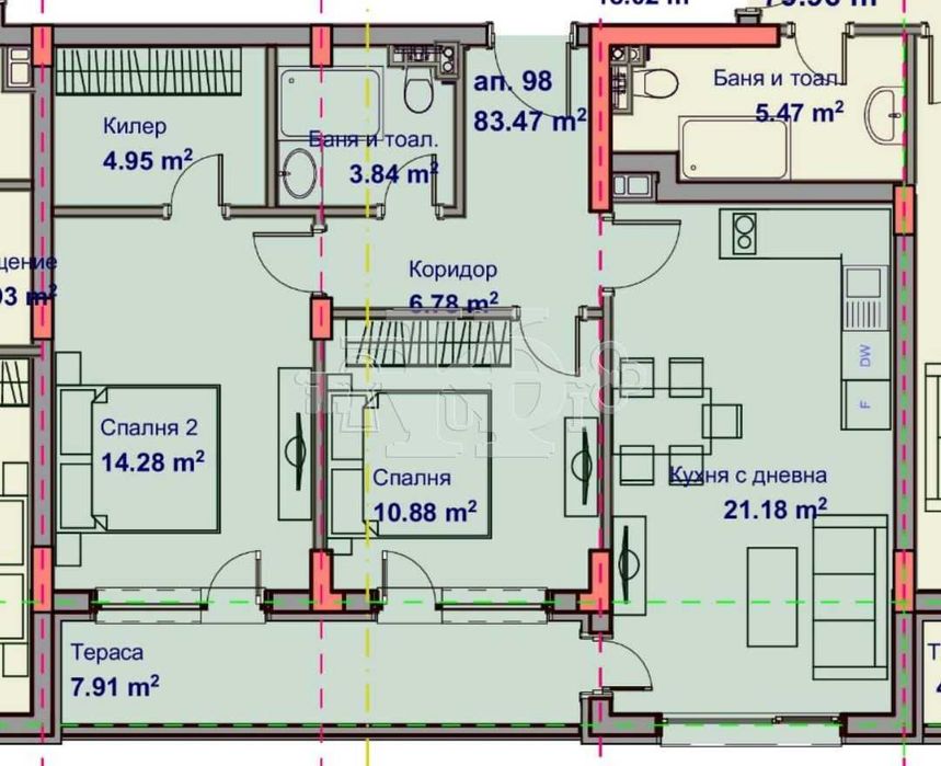 Продава се Тристаен апартамент в Варна, Възраждане 1 - 96 кв.м за 1255 €/кв.м - Снимка #1