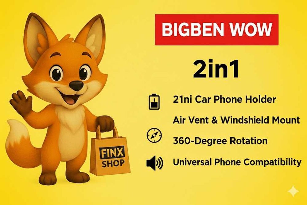 Bigben WoW suport auto 2in1 negru WOWAIRVENTWINDCLIPB [#4833#]