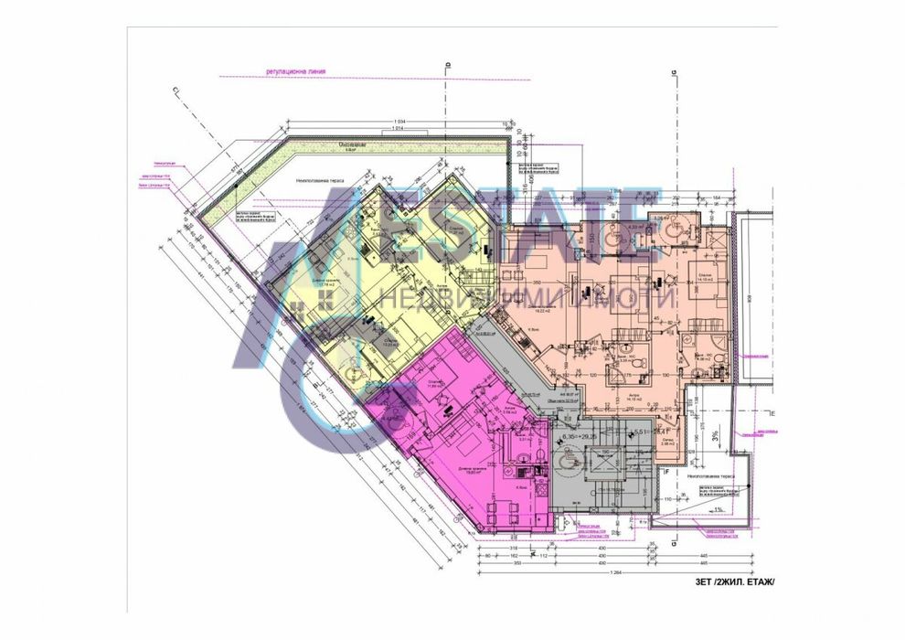 Тристаен апартамент в бутикова сграда в жк. Зорница, Бургас.