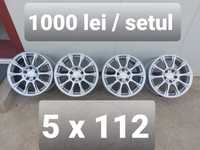 Set jante aluminiu r16 / Audi Skoda Seat Vw Mercedes / 5x112