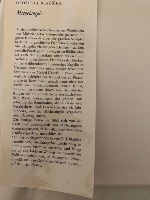 Oldrich J. Blazicek - Michelangelo на чешском