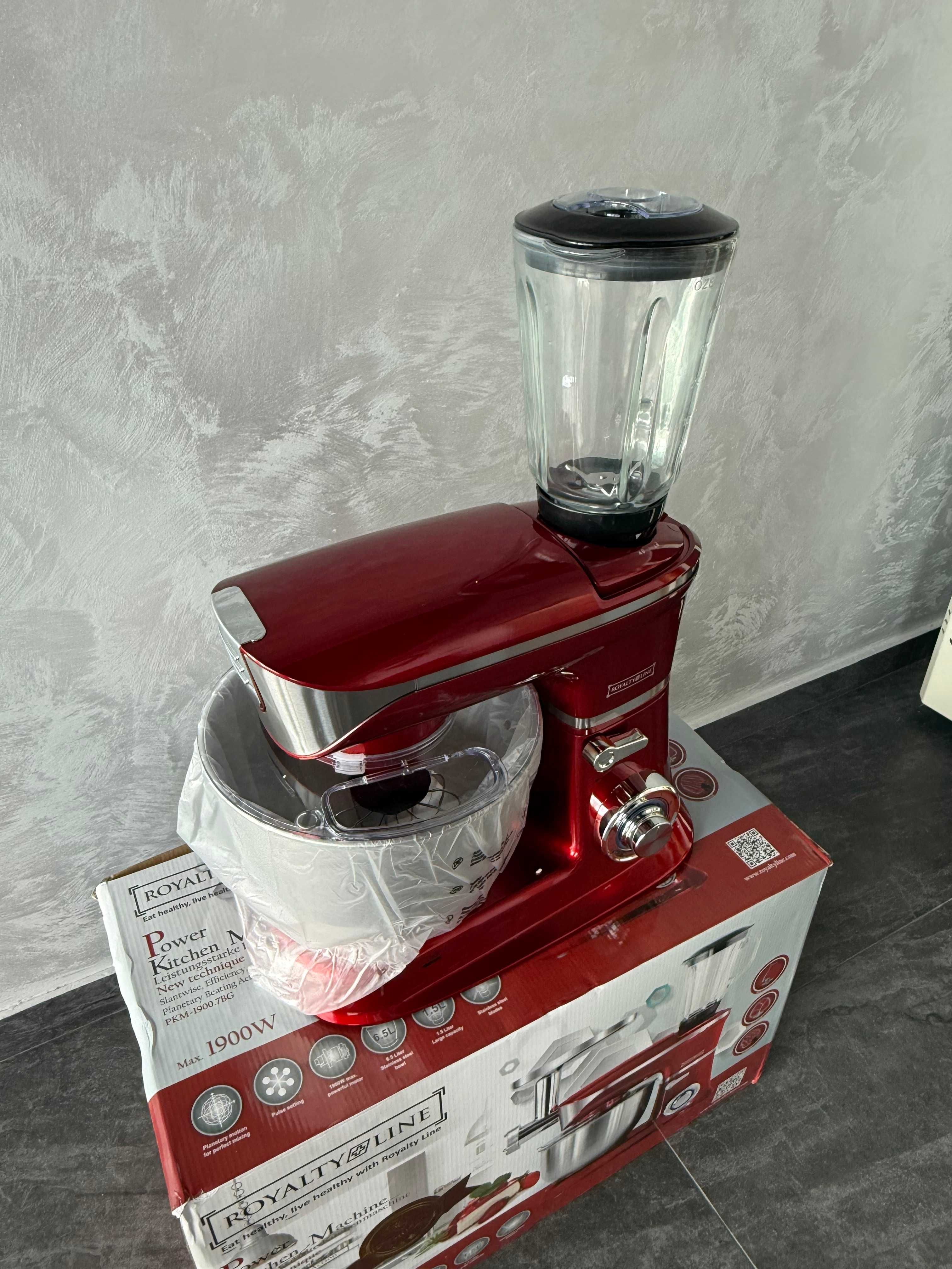 Кухненски робот Royalty Line – 3 в 1, 2100W, купа 7.5 л