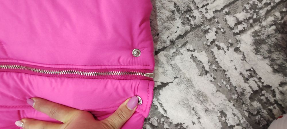 Vestă căptușită matlasată roz aprins,damă XL nouă