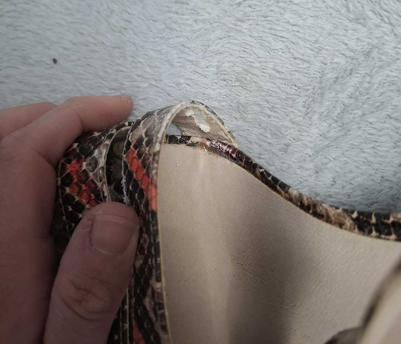 Sandale snake-print cu toc gros Graceland, 40