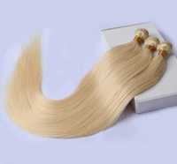 Реми екстеншъни от 100% естествена коса - Слънчево русо - 120 грама