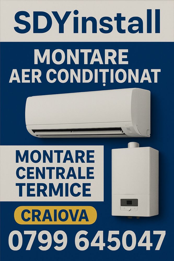 Montaj aer conditionat cu garantie si centrale termice