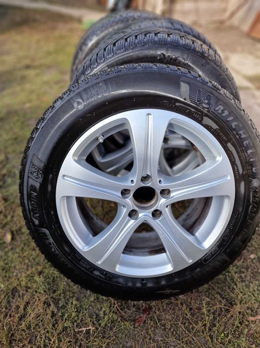 Roti originale Mercedes 225/55 R17 iarna Michelin Alpin + senzori