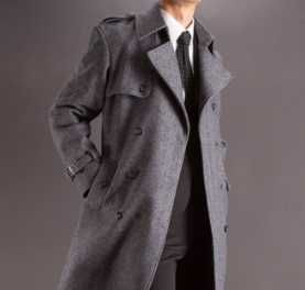 Palton trenci la doua randuri 50 L Atelier Torino NOU lana 100 % moale