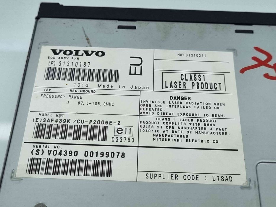 Radio CD Volvo XC90 [Fabr 2002-2014] 31310187