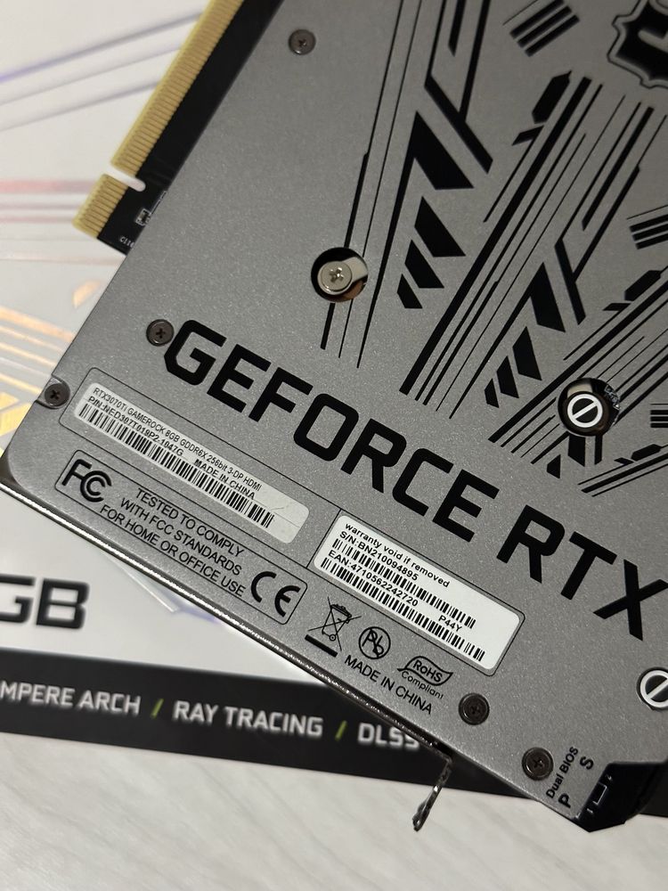 Deyarli yangi !!! RTX 3070ti OC GameRock Palit