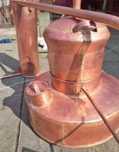 Vand cazane de făcut tuica din cupru alimentar de 83litri din cupru al