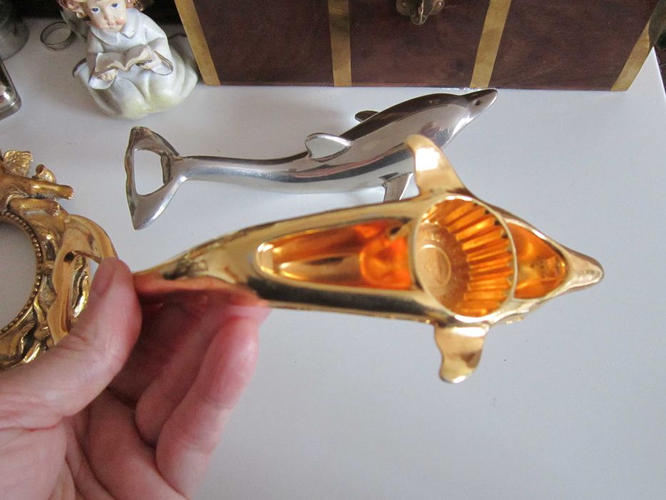 cadou rar desfacator de sticle metalic Delfin x3 made in Germany 1980