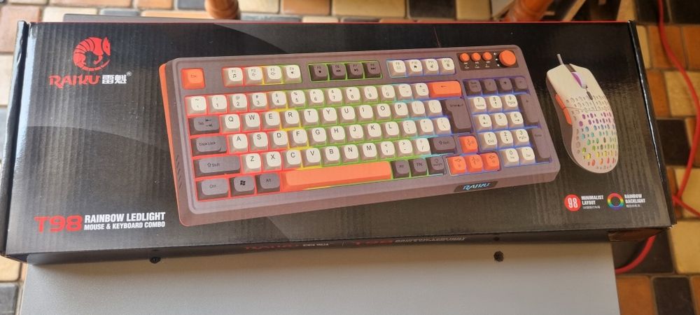 RAJKU-T98  keyboard mouse  optom narxlarda