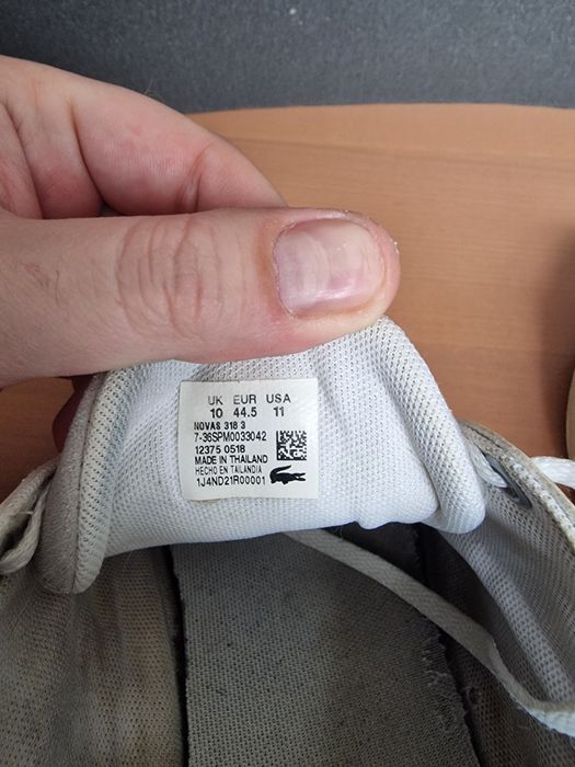 Adidași Lacoste, piele, 44.5