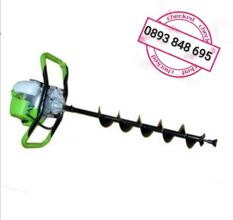 Бензинов Свредел STAHLMAYER 72кубика гум дръжки + 200мм бургия