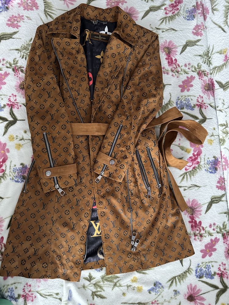 Trench din piele naturala