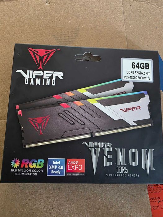 Memorie PC - 64 GB DDR5 6000MT 30CL RGB garantie