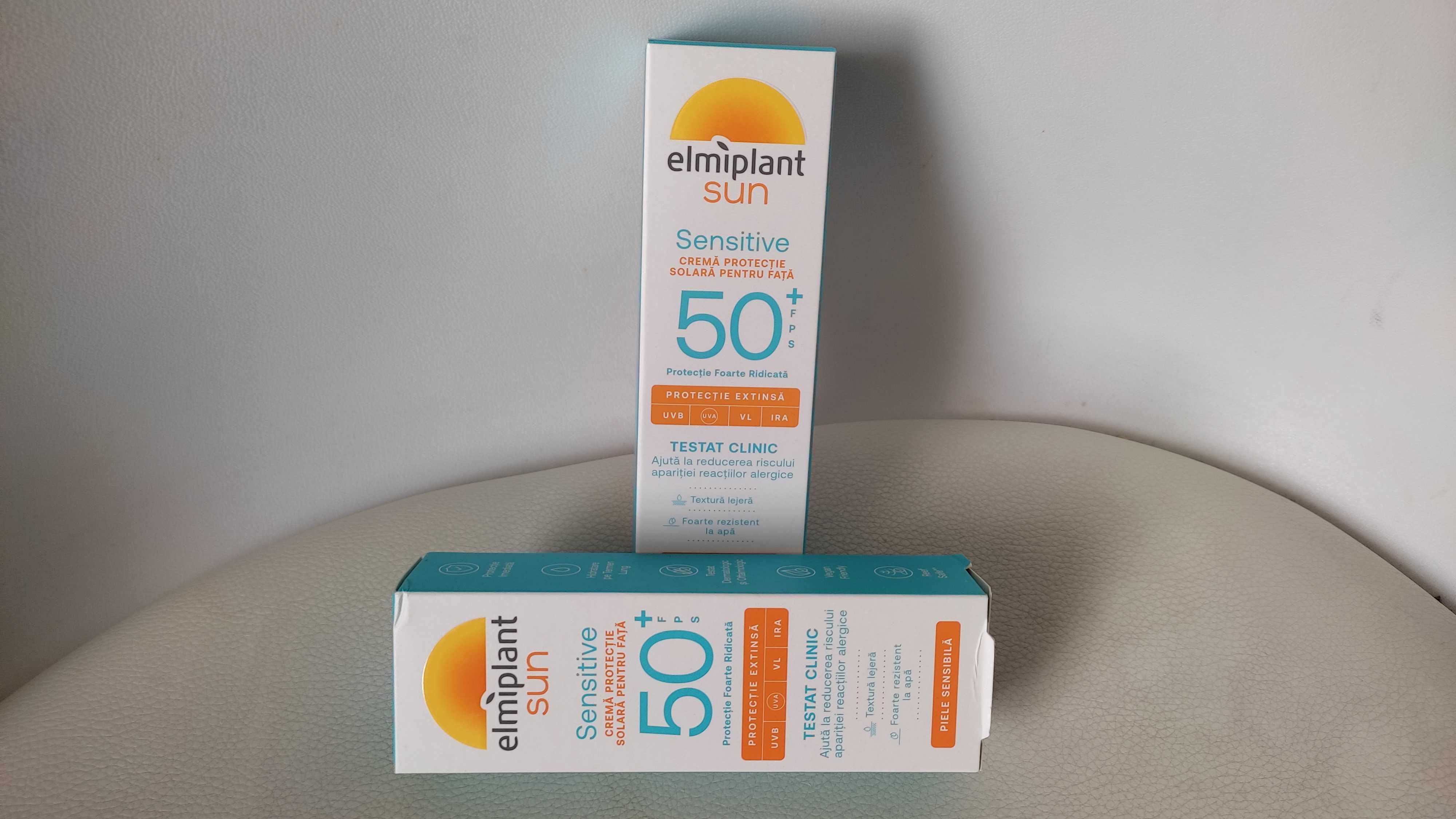 ELMIPLANT SPF 50+ crema protectie solara pentru fata sensitive