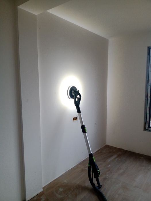 Шпакловка, и Машинно Боядисване.  шлайфане шкурене  с FESTOOL PLANEX 2