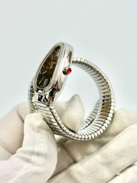 bvlgari snake сребристо/черно