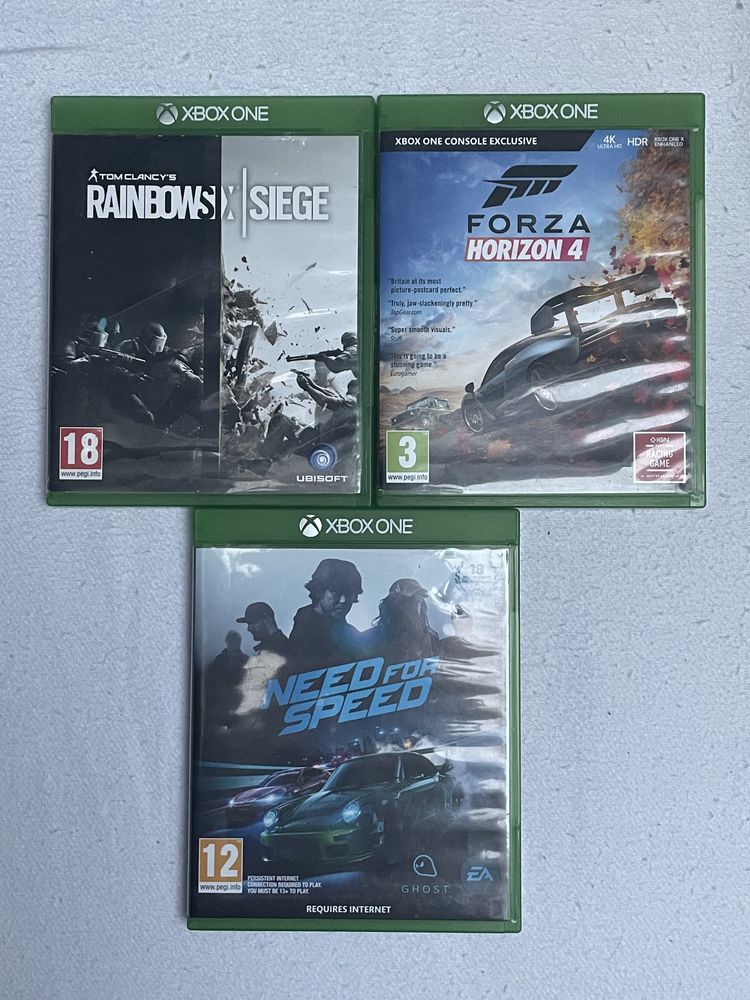 Jocuri Xbox One fh4, r6s, nfs