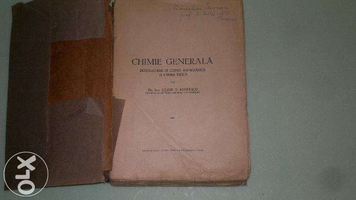 tratat de chimie generala de costin nenitescu editie 1949