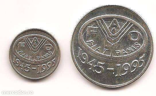 100 lei 1995 argint FAO