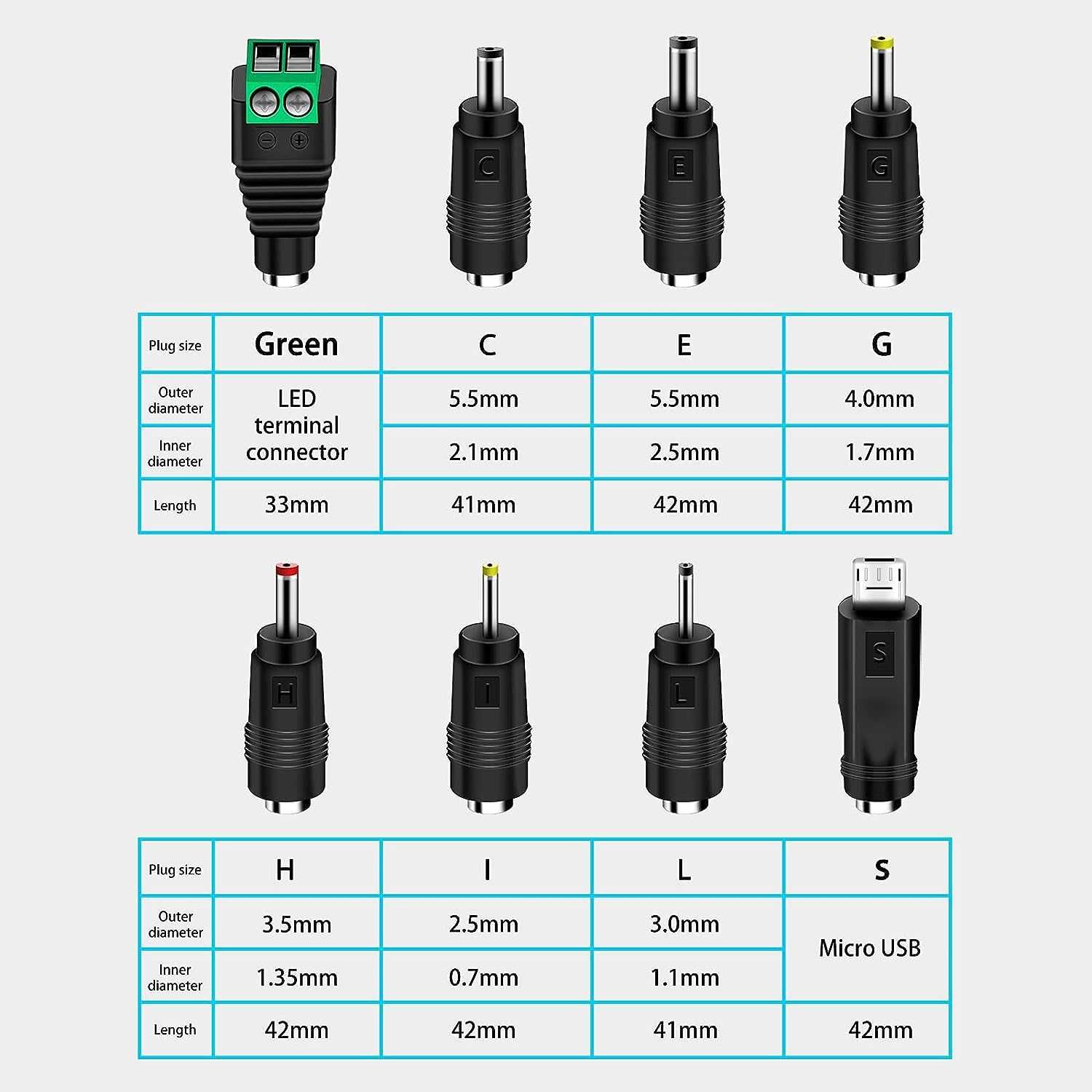 Dalugo универсален захранващ адаптер 30W,с 8 накрайника -3V-12V