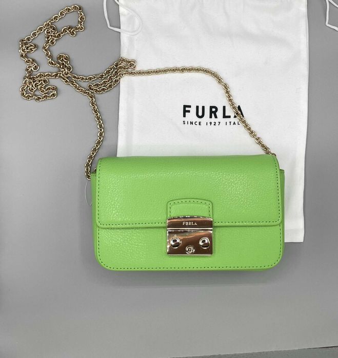Чанта Furla Metropolis зелена wasabi