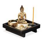 Gradina Zen cu Buddha Miniatura Japoneza cu Lumanare Nisip Betisoare