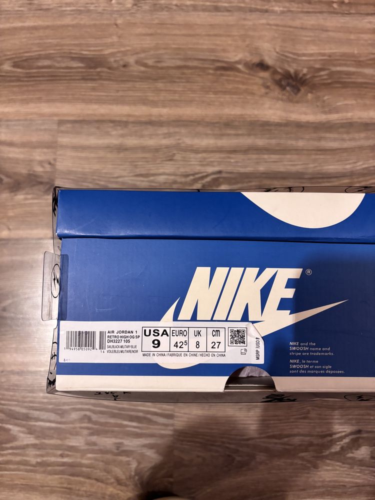 Jordan 1 Travis Scott x Fragment