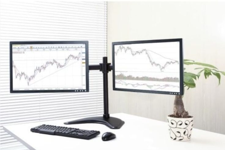 Suport birou 2 monitoare A+ SML224, 13''-27'', negru