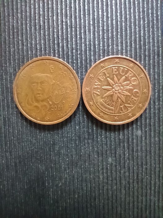 Стари монети Евро и евро центове