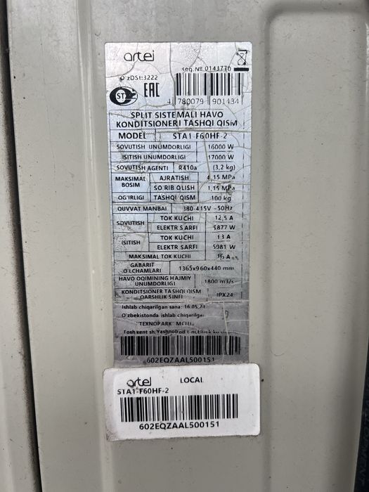 konditsioner tez va arzon narxda sotiladi ideal holatda