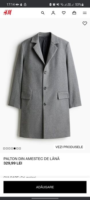 Palton Barbati H&M