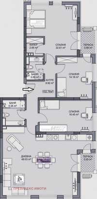просторен апартамент с 3 спални