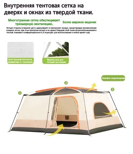 Палатка вилла 2х комнатная 10х местный