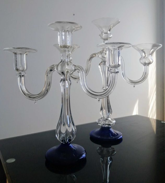 2 sfesnice sticla, suport lumanari, 6 brate 70 ani sau SCHIMB