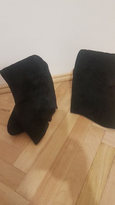 Cizme piele, culoare negru, marime 36,