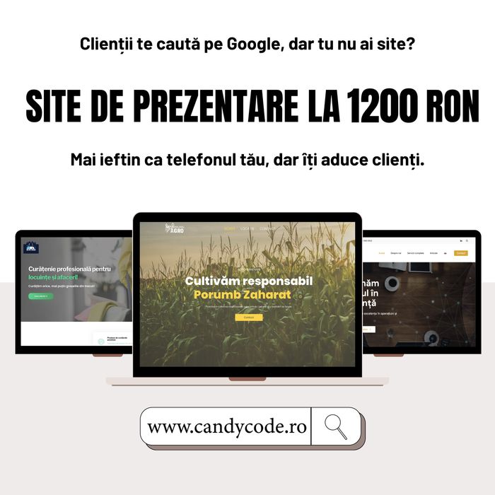 Creare site web de la 1200RON