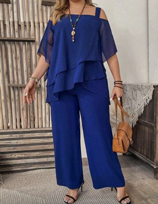 Compleu -  Costum Bluza cu pantaloni marime mare 4 xl