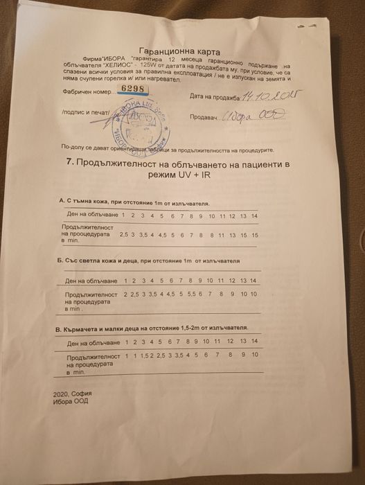 Инфрачервена и ултравиолетова лампа