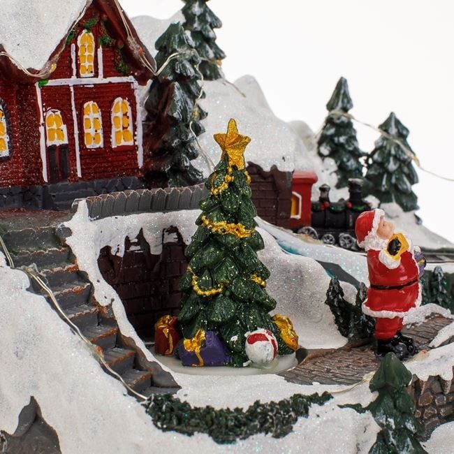 Музикална коледна сцена с музика и движение