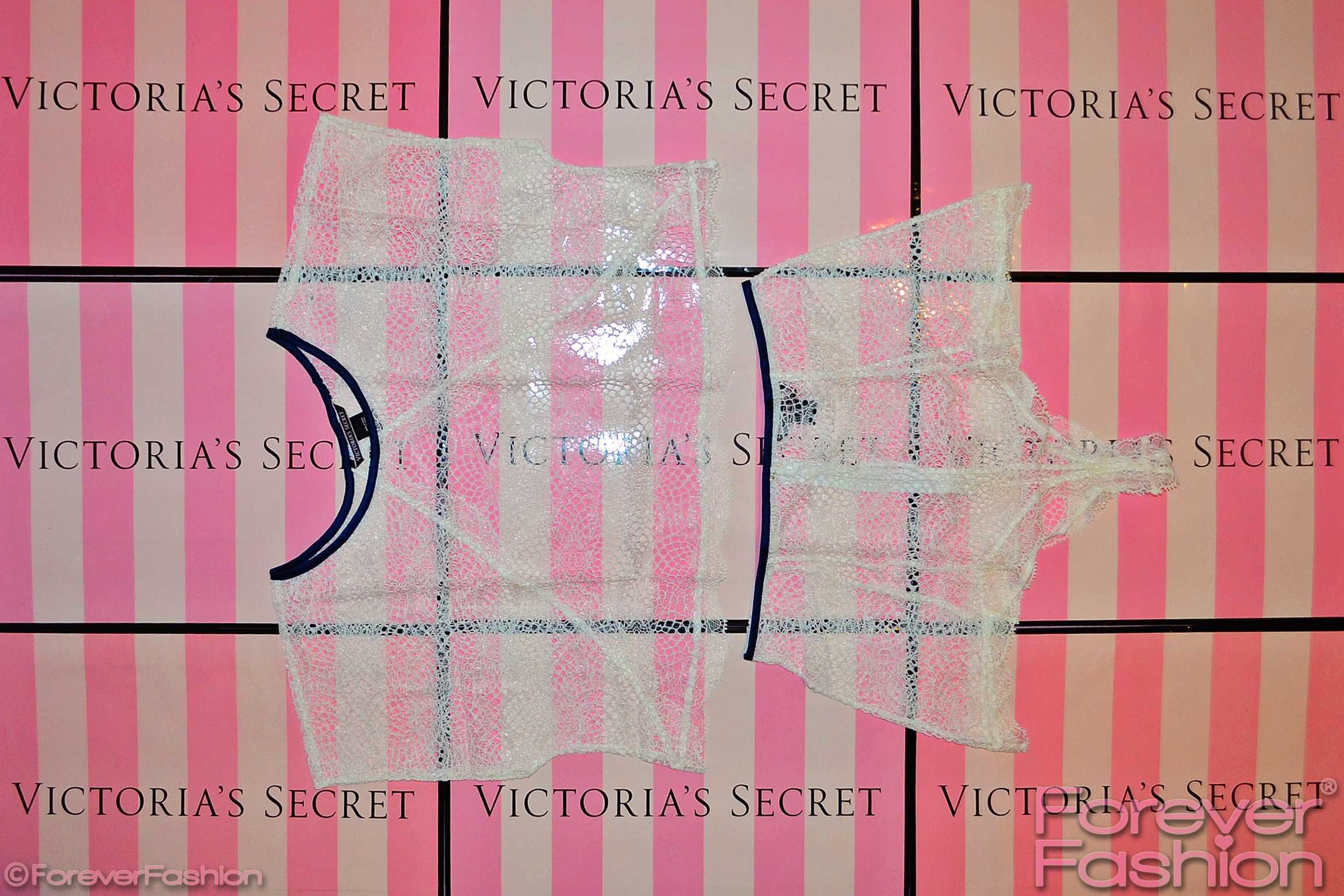 Set Cover-Up Plaja VICTORIA'S SECRET 100% Original Crochet Alb M L XL