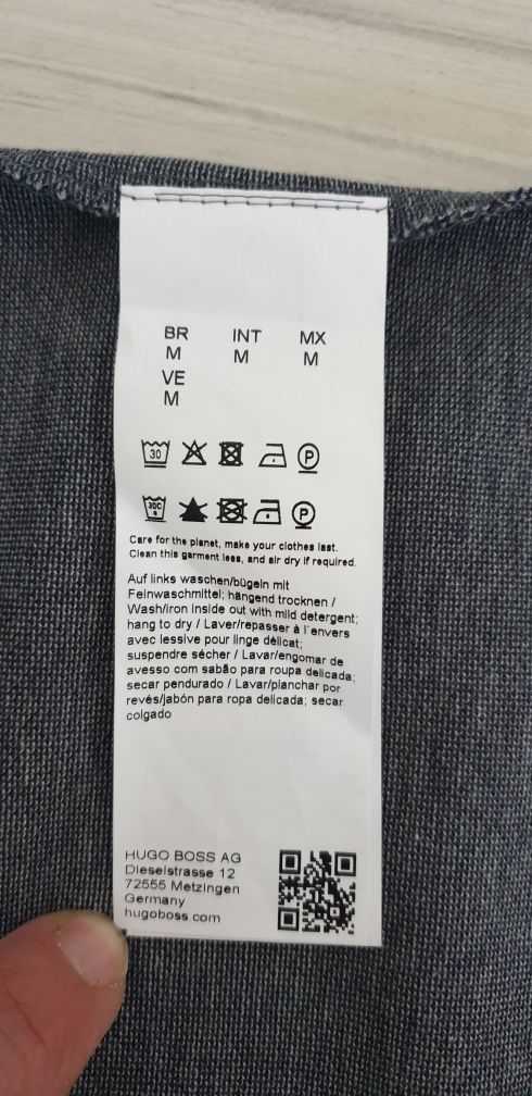 Hugo Boss PeOxford Pique Cotton Mens Size M НОВО! ОРИГИНАЛНА Тениска!