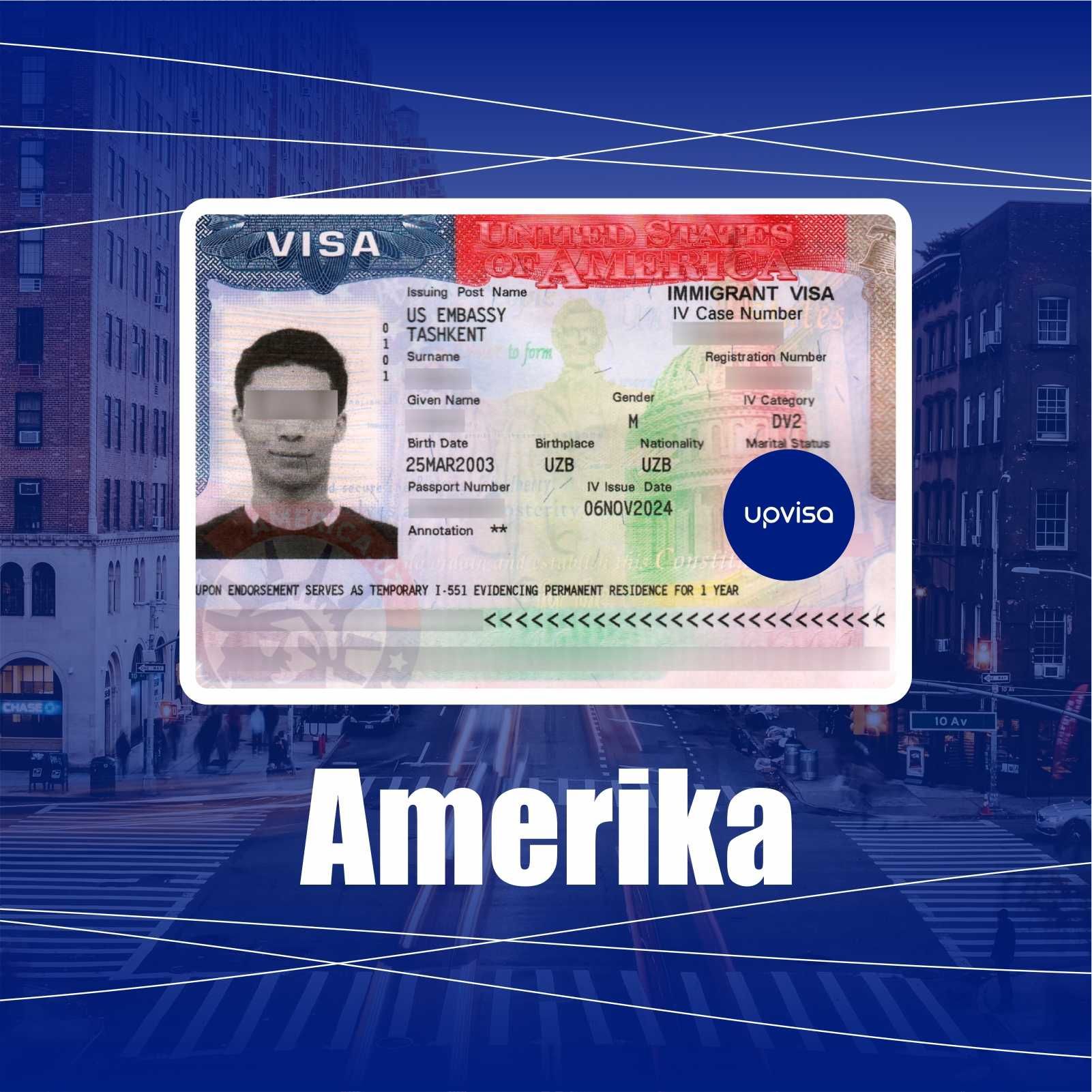 Amerika vizasini qo`lga kiritish