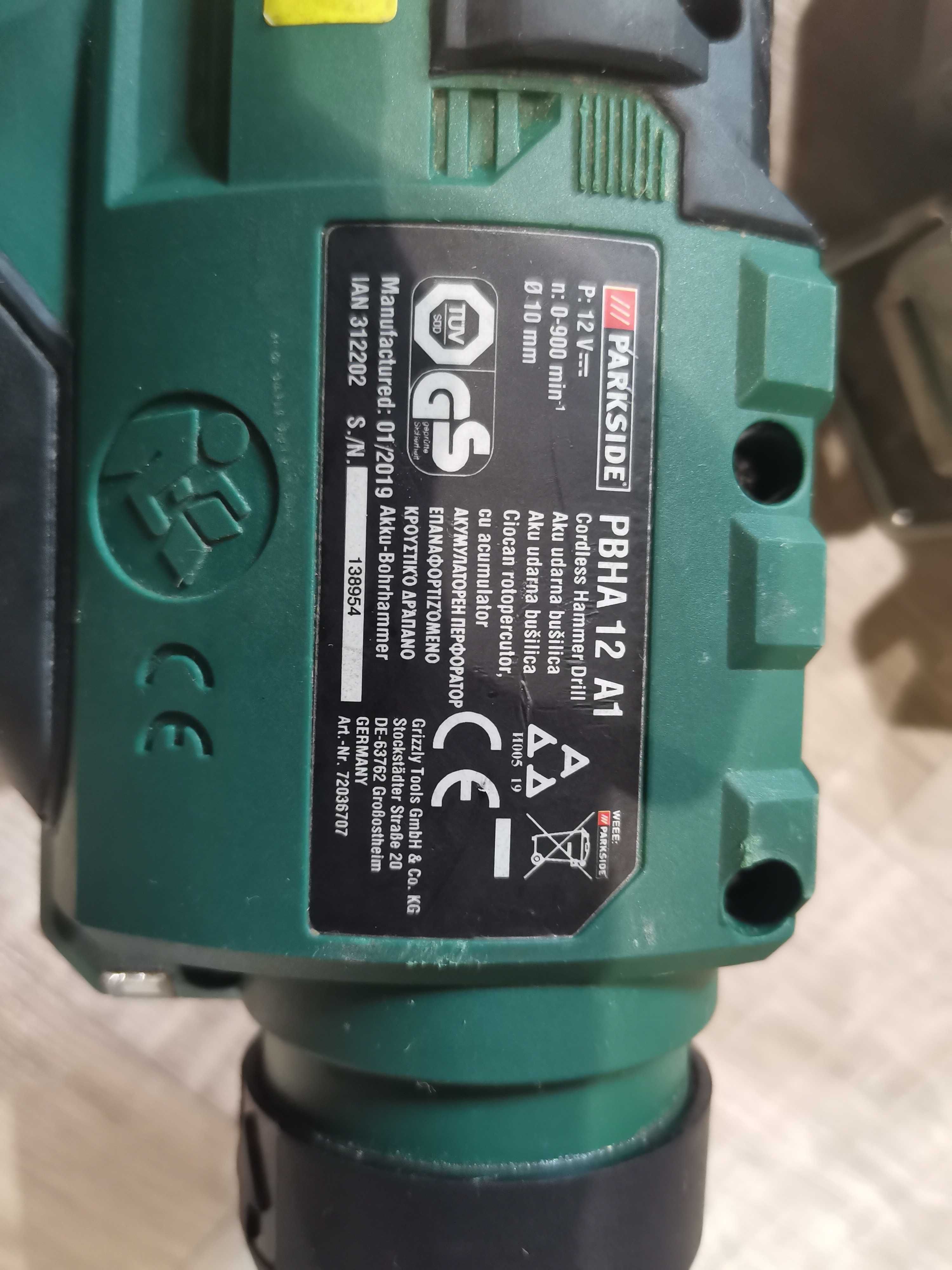 малък акумулаторен перфоратор parkside 12v
