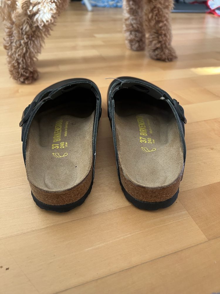 Birkenstock Boston обувки чехли, тип сабо, Чисто нови, Естествена кожа