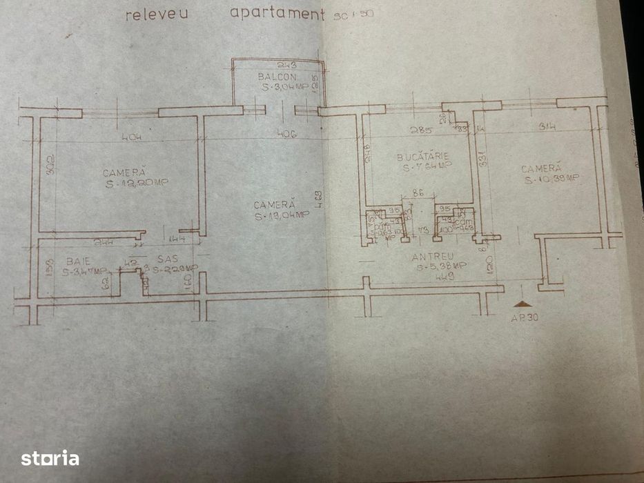 Apartament 3 cam conf.1, Rogerius (Moldovei) et. 2 din 4, 62 mp utili